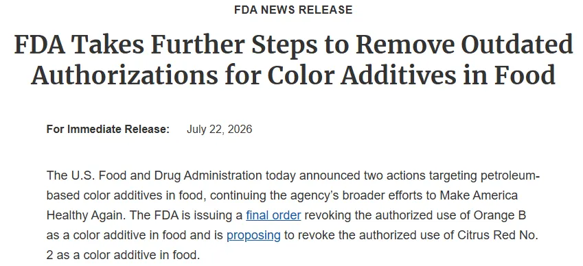 FDA Clears Outdated Colorant Authorization｜Viablife Indigoidine&reg;, Bio-based Alternative for Green Coloring