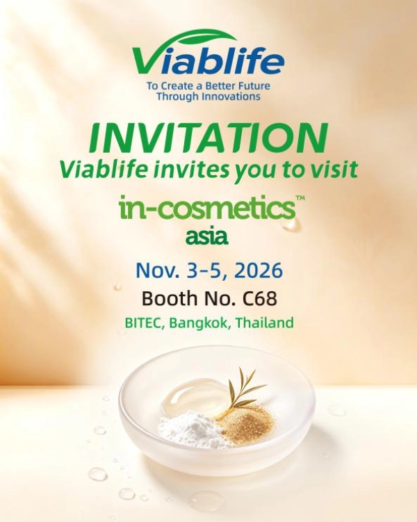 Viablife at in-cosmetics Asia 2026 Viablife at in-cosmetics Asia 2026